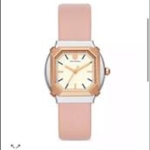 Tory Burch Blake watch, pink, gold and silver